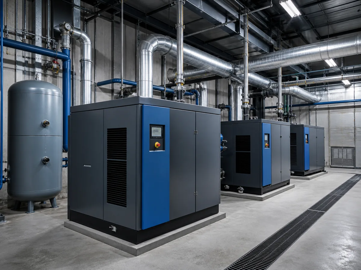 Sala de aire comprimido para una planta del sector energía